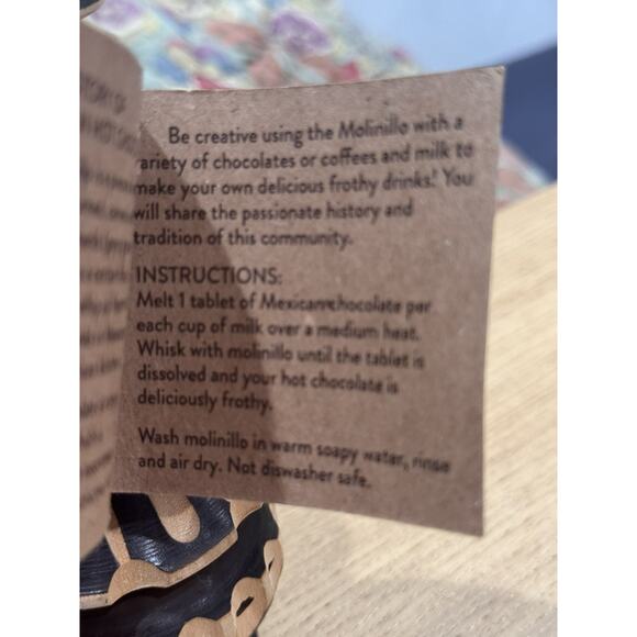 NWT 14" Verve Culture Wooden Traditional Molinillo Whisk Hand Carved Alder Wood - Picture 6 of 13